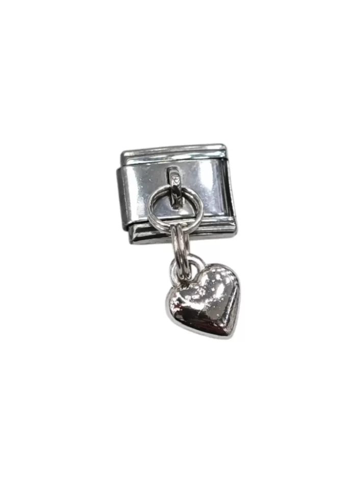 Mini Kalp Detaylı İtalyan Charm