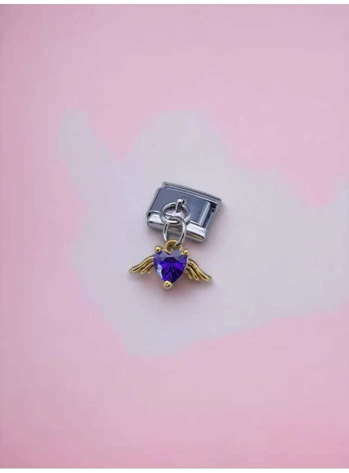 Mor Taşlı Sallantılı Charm