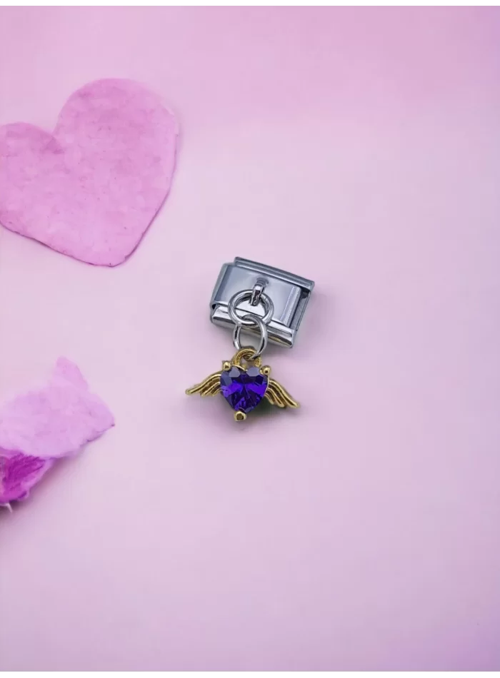 Pembe Taşlı Sallantılı Charm