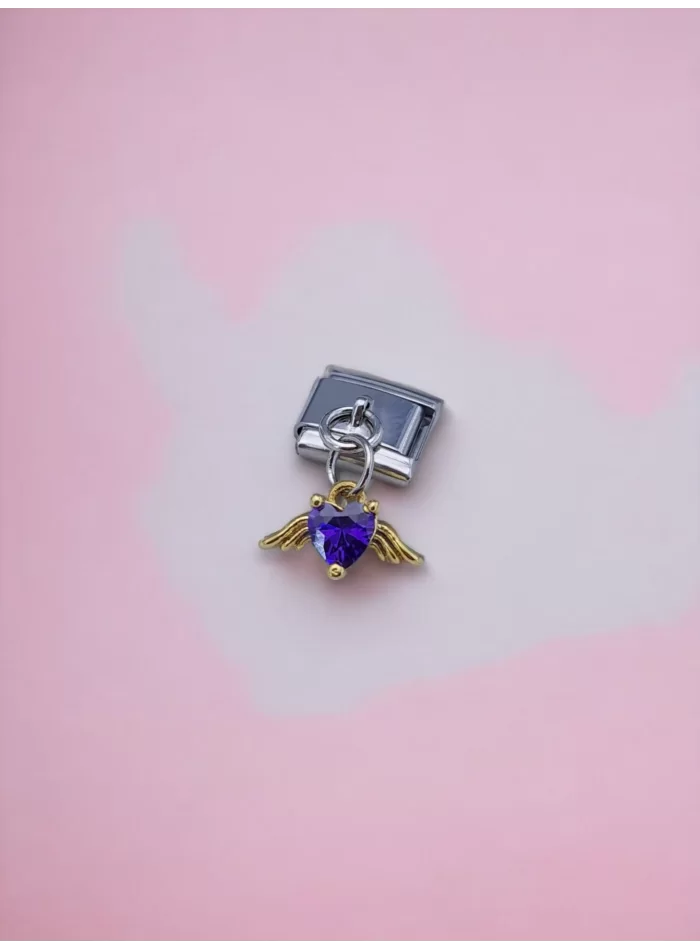 Pembe Taşlı Sallantılı Charm