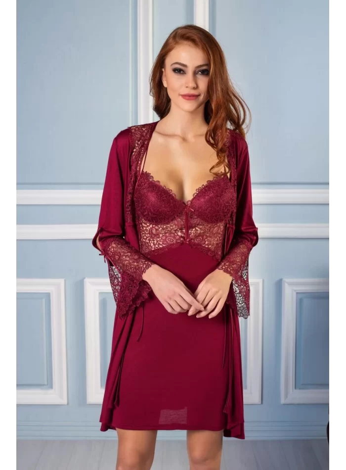 Penye Altılı Şık Gelin Çeyiz Seti - Bordo