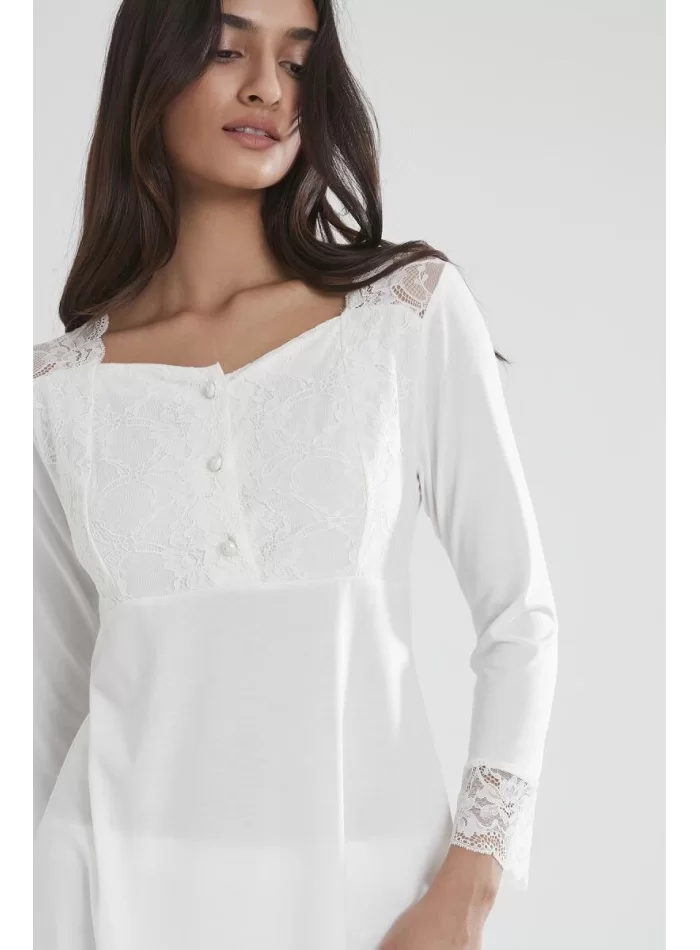 Penye Şık Ekru Pijama Takımı