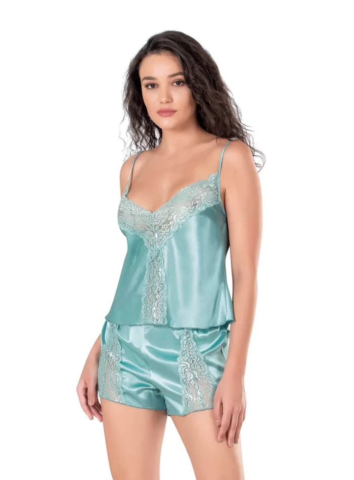 Aqua Saten Şık Babydoll Pijama