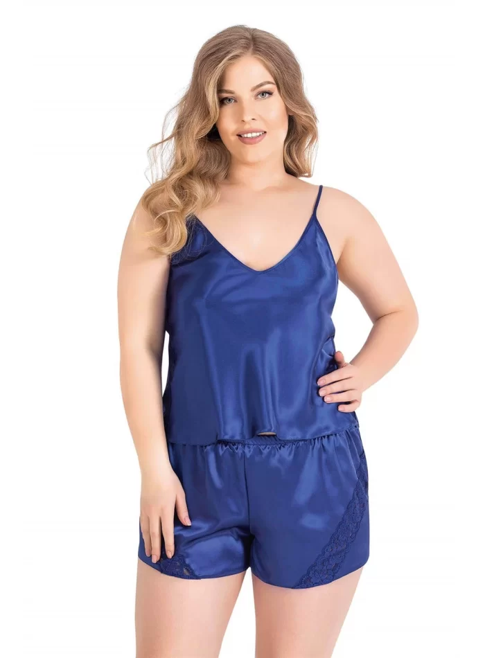 Büyük Beden Şık Saten Babydoll Şort Takımı