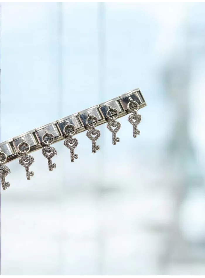 Sallantılı Anahtar Detaylı İtalyan Charm