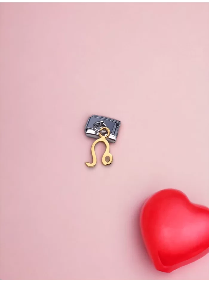 Sallantılı Aslan Burcu Charm Sarı Renk