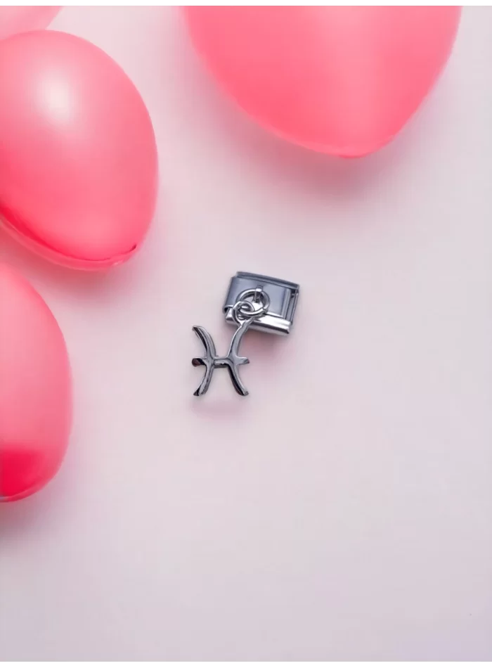 Sallantılı Balık Burcu Charm Gümüş Renk