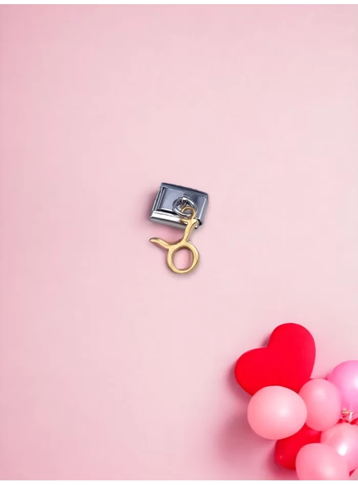 Sallantılı Boğa Burcu Charm Sarı Renk