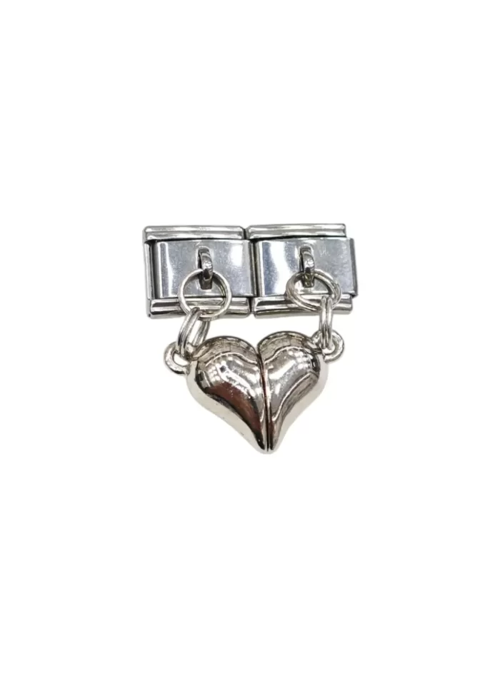 Sallantılı Çift Kalp Charm 2 Parça