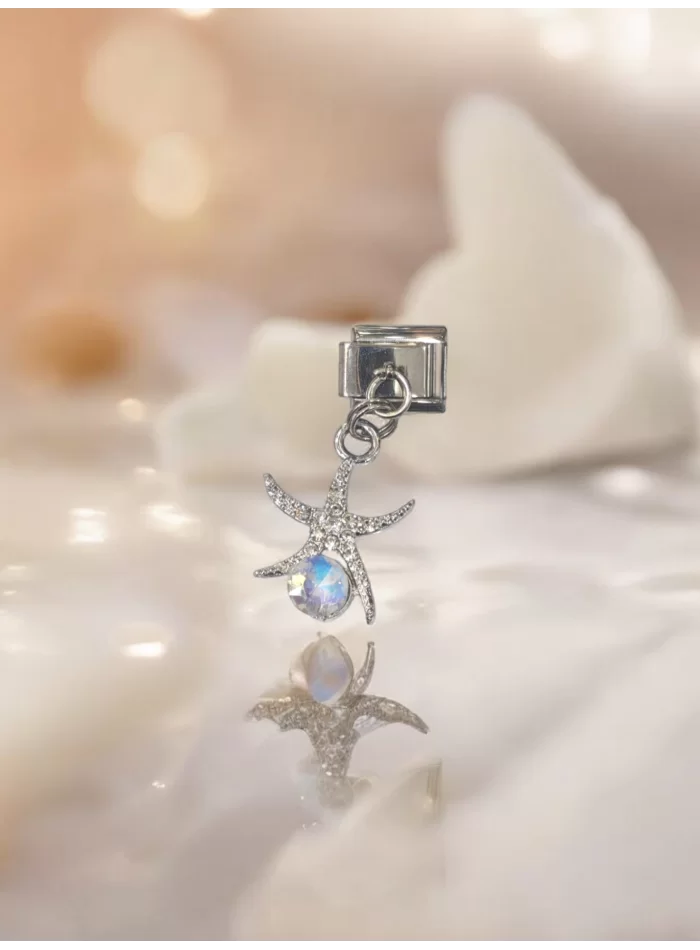 Sallantılı Deniz Yıldızı Detaylı İtalyan Charm
