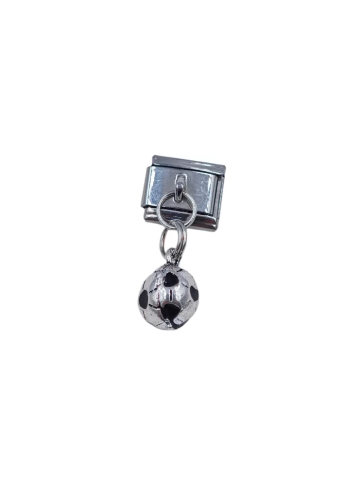 Sallantılı Futbol Topu Desenli İtalyan Charm