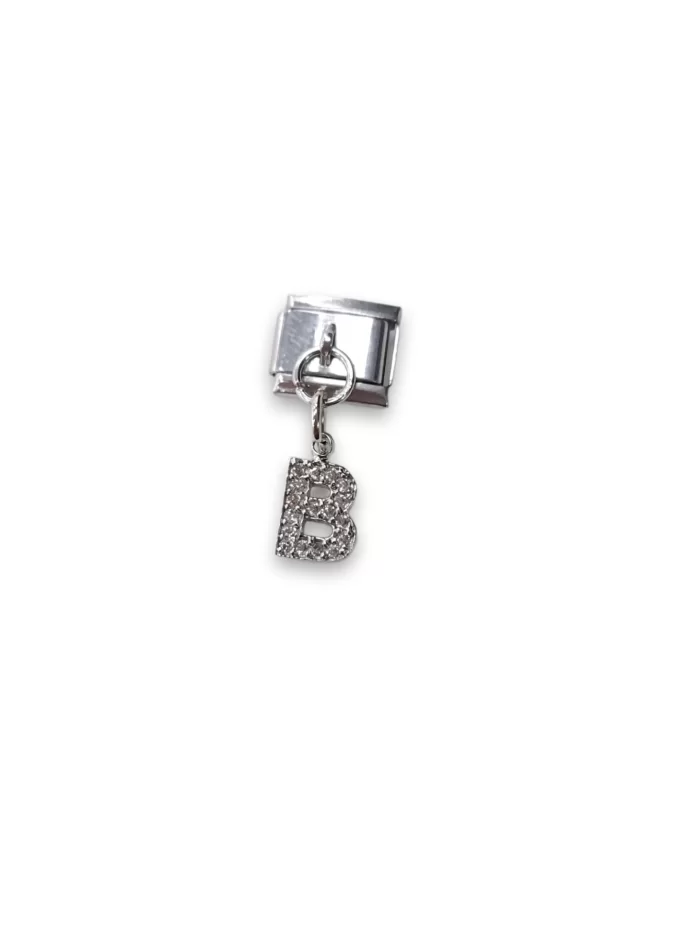Sallantılı Harf Charm B Gümüş Renk