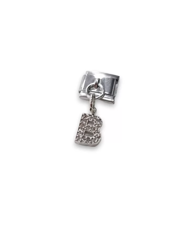 Sallantılı Harf Charm B Gümüş Renk