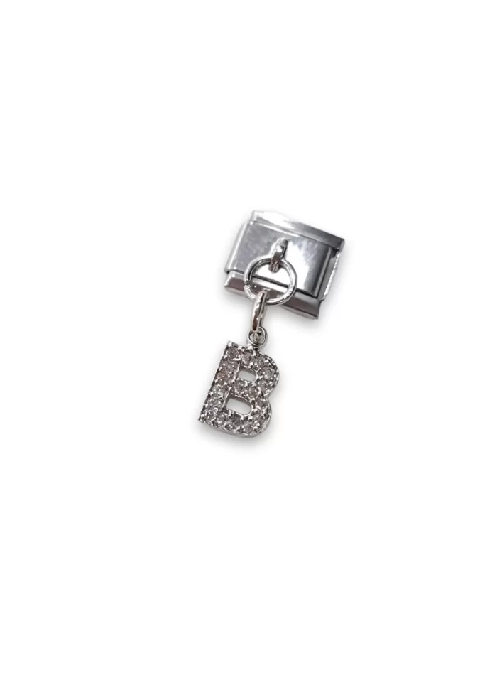 Sallantılı Harf Charm B Gümüş Renk