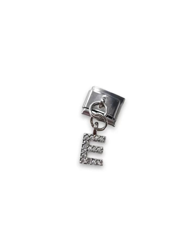 Sallantılı Harf Charm E Gümüş Renk