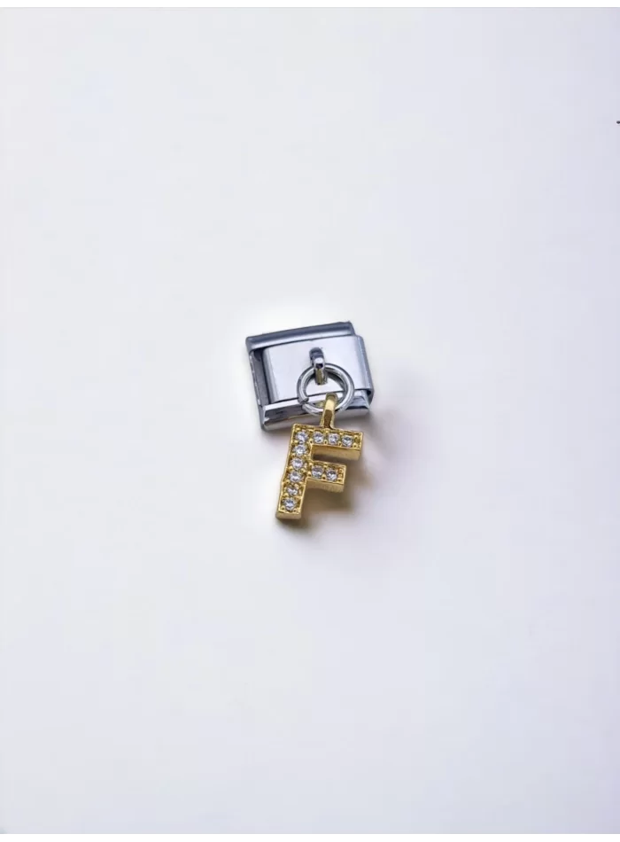 Sallantılı Harf Charm F Harfi Sarı Uç