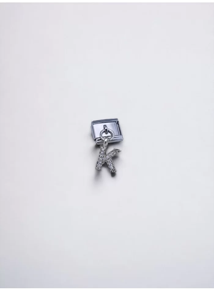 Sallantılı Harf Charm K Gümüş Renk