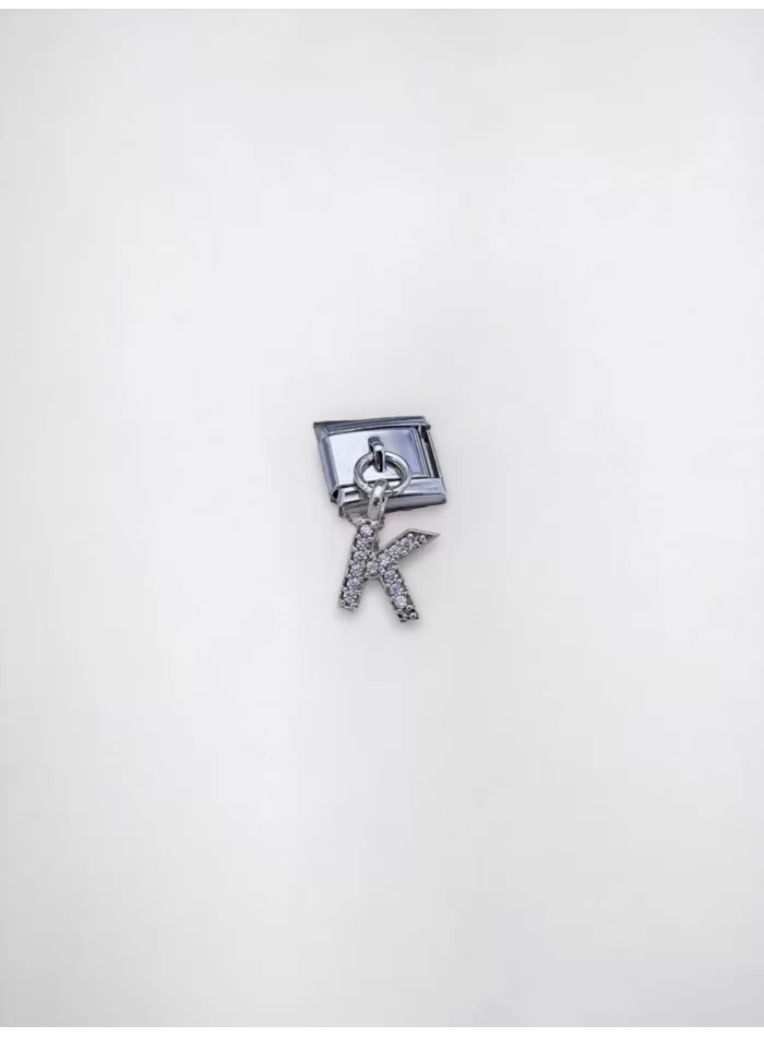 Sallantılı Harf Charm K Gümüş Renk