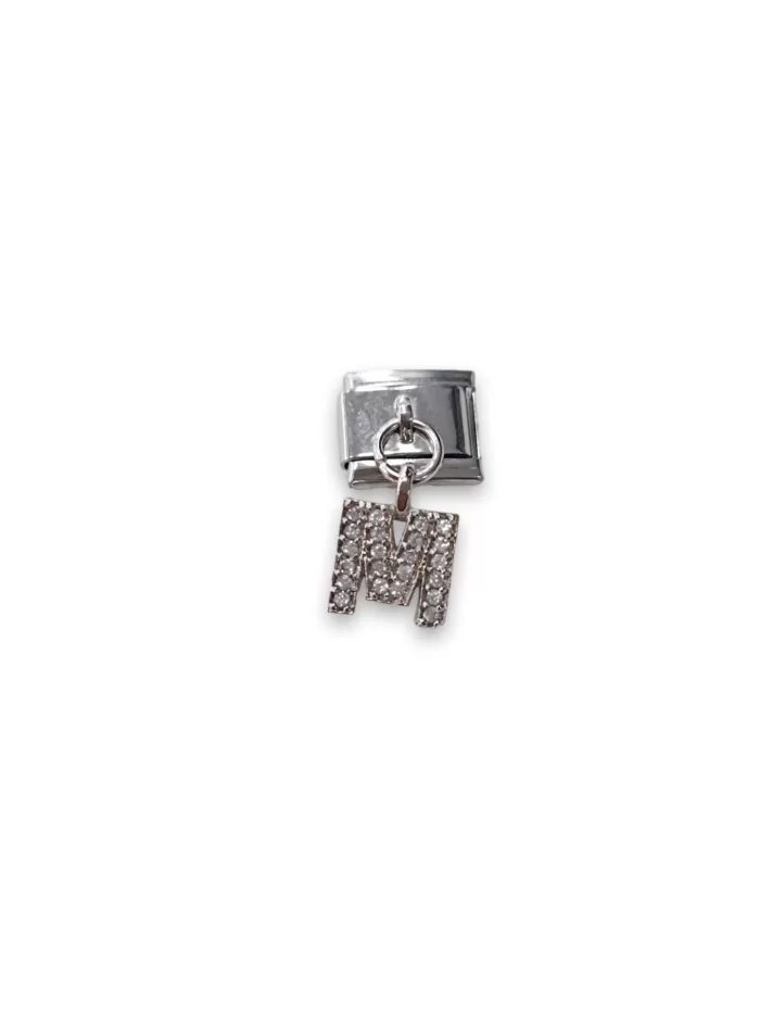 Sallantılı Harf Charm  M Gümüş Renk