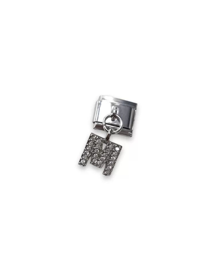 Sallantılı Harf Charm  M Gümüş Renk