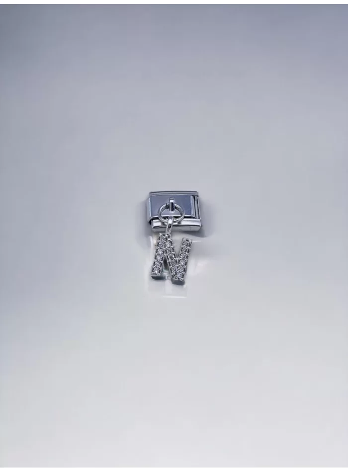 Sallantılı Harf Charm N Gümüş Renk