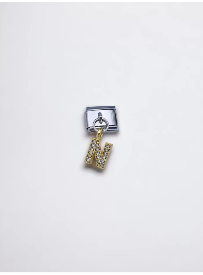 Sallantılı Harf Charm N Harfi Sarı Renk