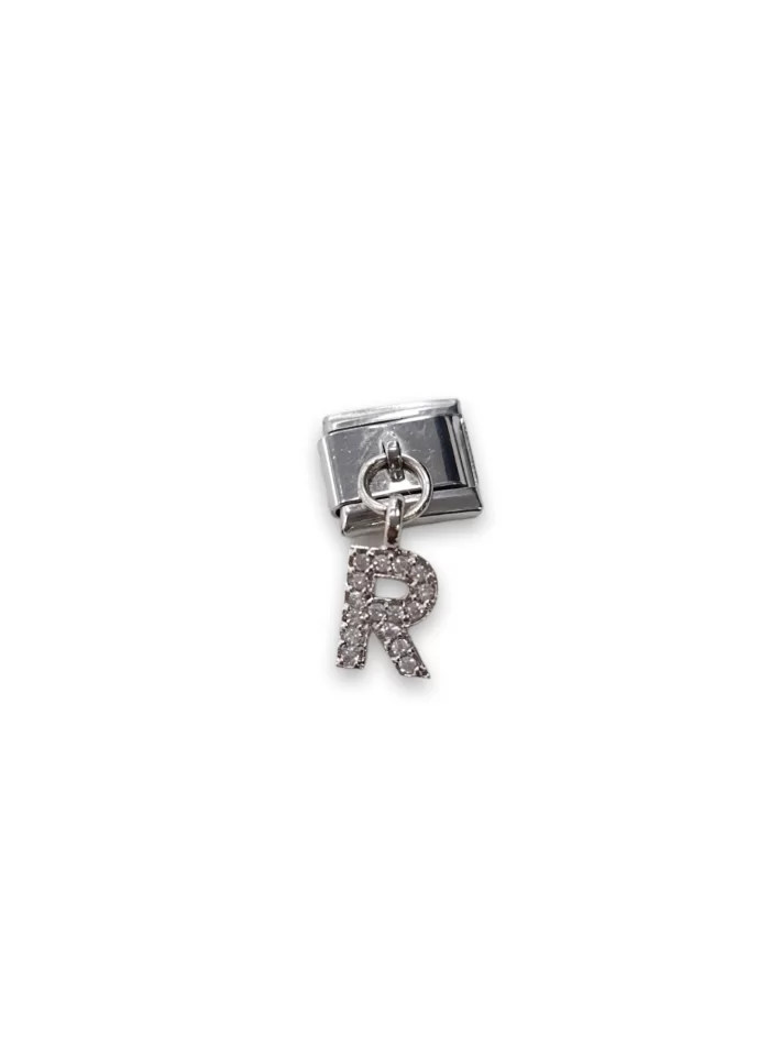 Sallantılı Harf Charm R Gümüş Renk