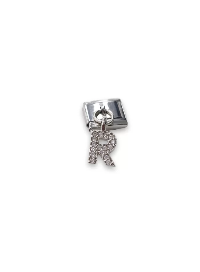 Sallantılı Harf Charm R Gümüş Renk