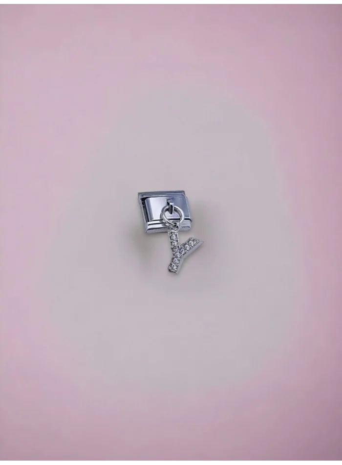 Sallantılı Harf Charm Y Gümüş Renk