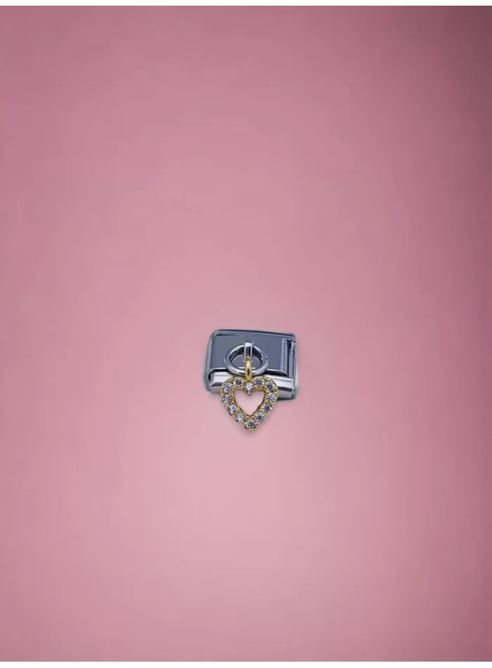 Sallantılı Minik Kalp Charm Sarı Renk