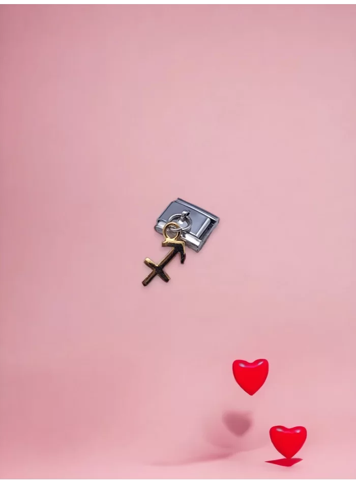 Sallantılı Yay Burcu Charm Sarı Renk