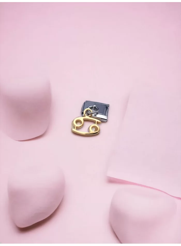 Sallantılı Yengeç Burcu Charm Sarı Renk