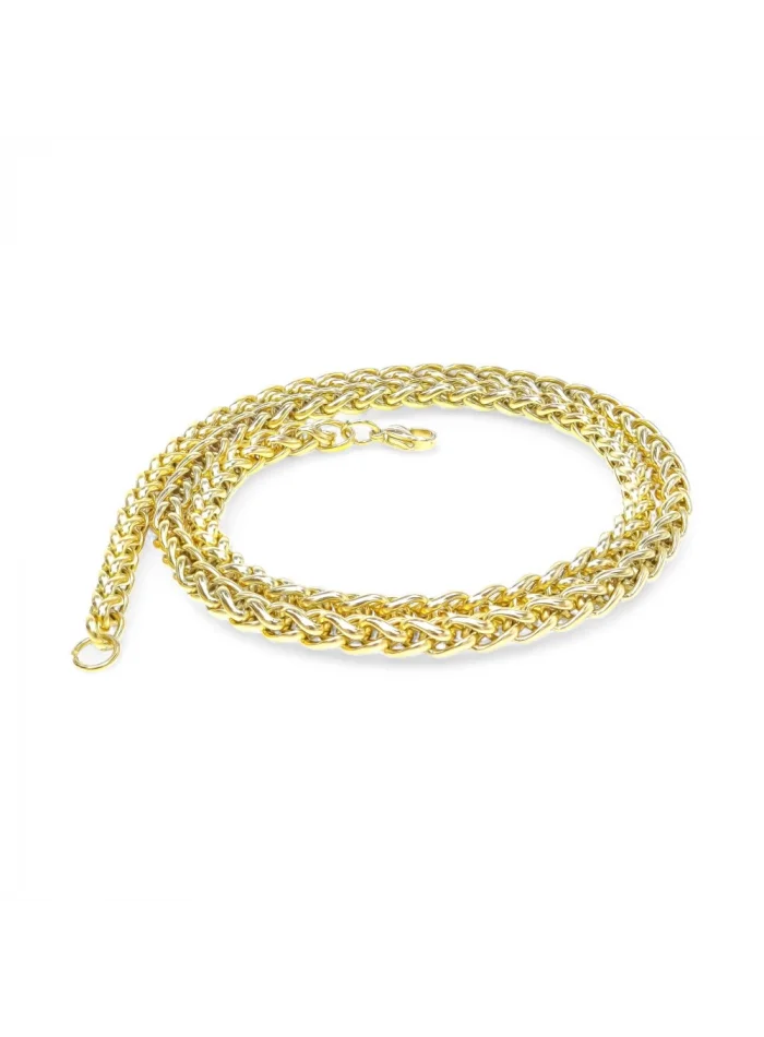 Sarı Renk Çelik Kolye 6Mm