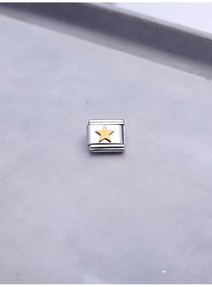 Sarı Yıldız Detaylı Charm