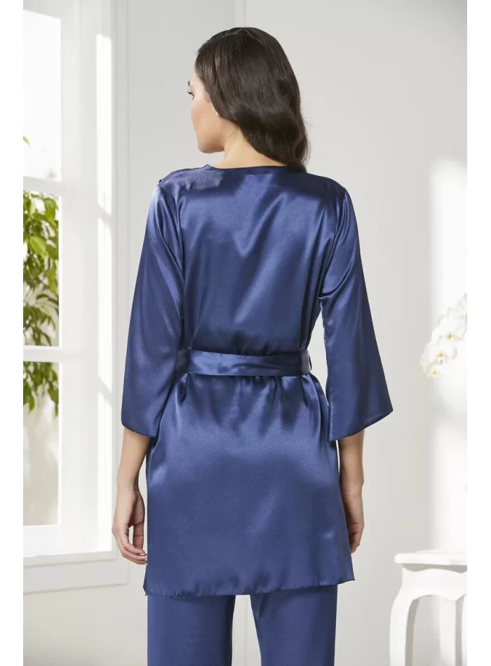 Kaliteli Şık Lacivert Kadın Pijama Takımı