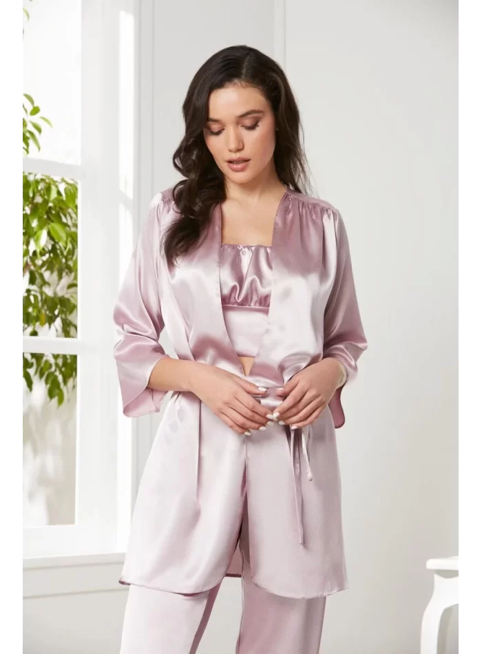 Kaliteli Şık Rose Renkli Kadın Pijama Takımı
