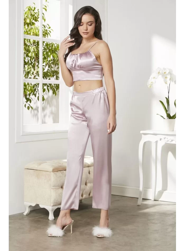 Kaliteli Şık Rose Renkli Kadın Pijama Takımı