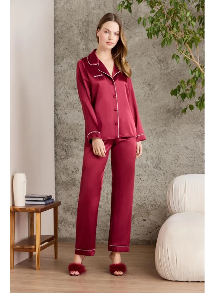 Kaliteli Şık Bordo Kadın Pijama Takımı