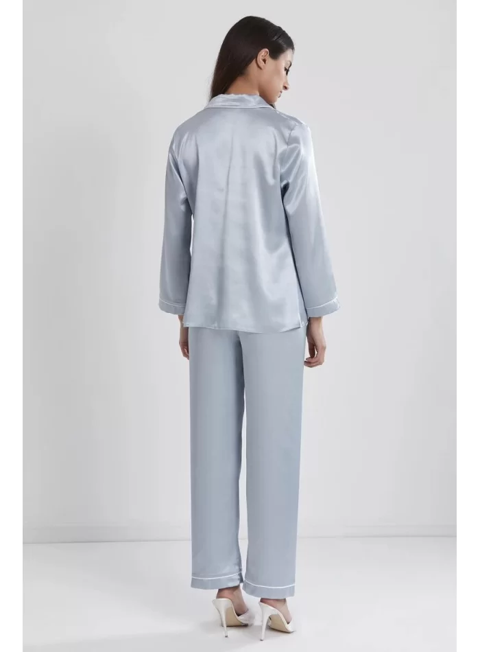 Kaliteli Şık Saten Biyeli Kadın Pijama Takımı