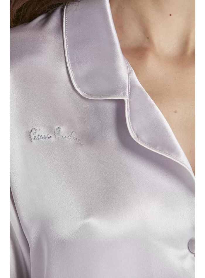 Kaliteli Şık Saten Biyeli Kadın Pijama Takımı