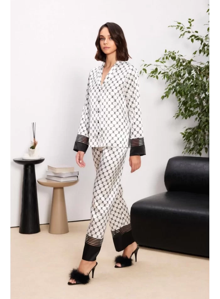 Kaliteli Şık Siyah Kadın Pijama Takımı