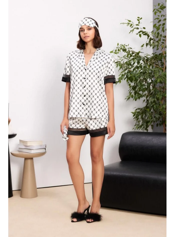 Kaliteli Şık Siyah Kadın Pijama Takımı