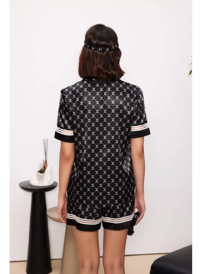 Kaliteli Şık Siyah Kadın Pijama Takımı