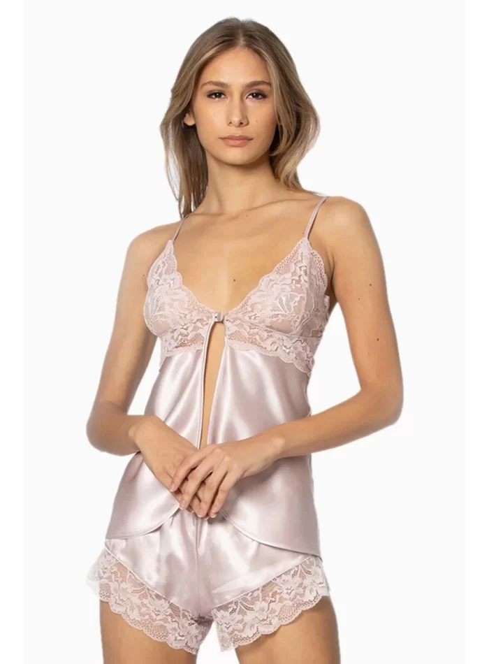 Kaliteli Şık Babydoll Gecelik - Pudra Renk