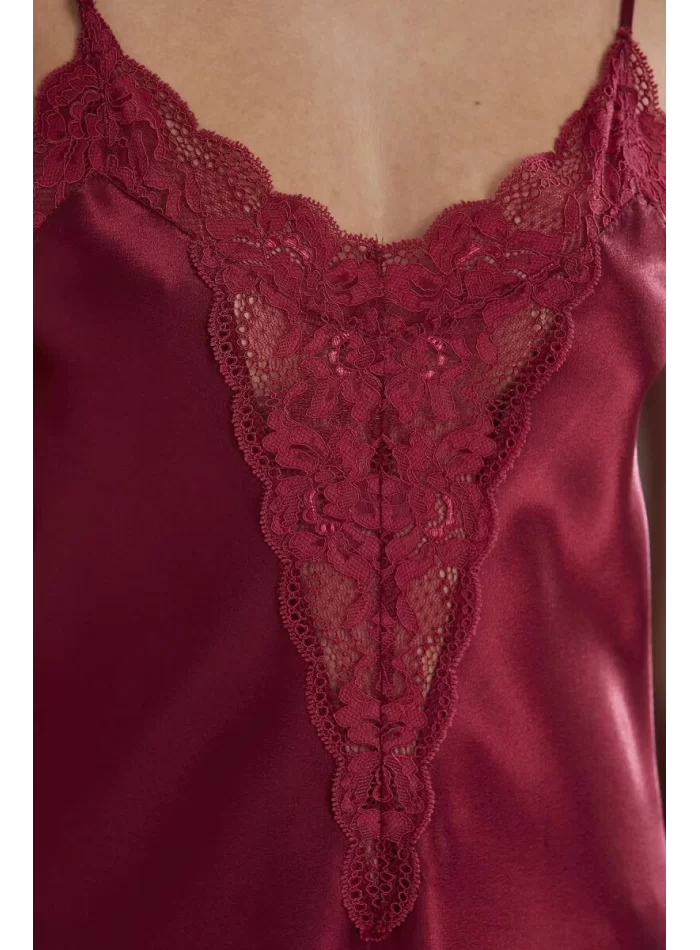Babydoll Şort Takımı - Şık Bordo Renk