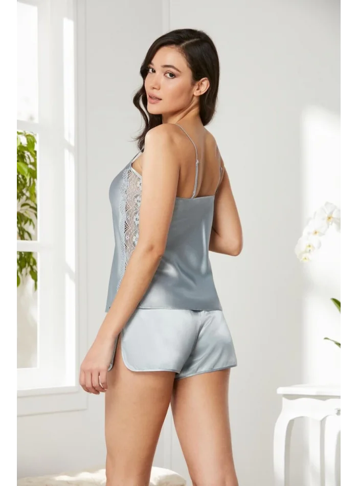 Kaliteli Şık Babydoll Şort Takımı - Mist Renk