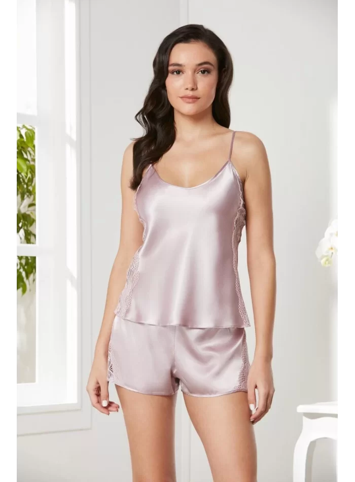 Kaliteli Şık Babydoll Şort Takımı - Rose Renk