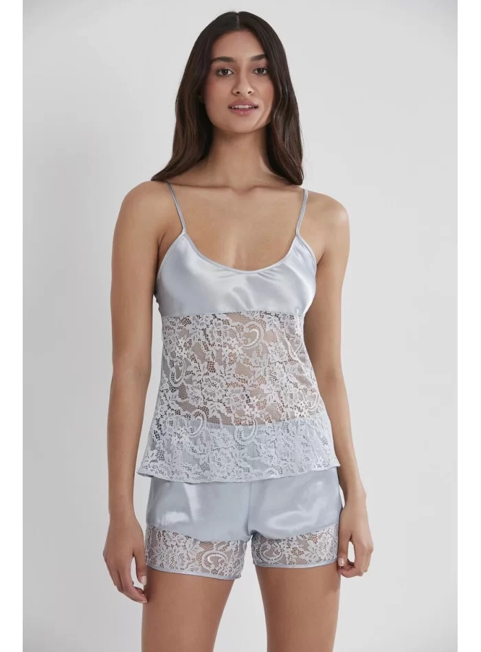Kaliteli Şık Babydoll Şort Takımı - Mist Renk