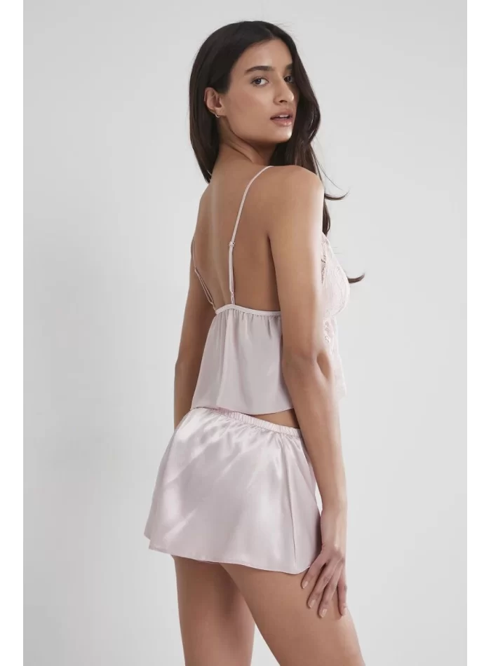 Kaliteli Şık Babydoll Şort & Takım - Pudra Renk