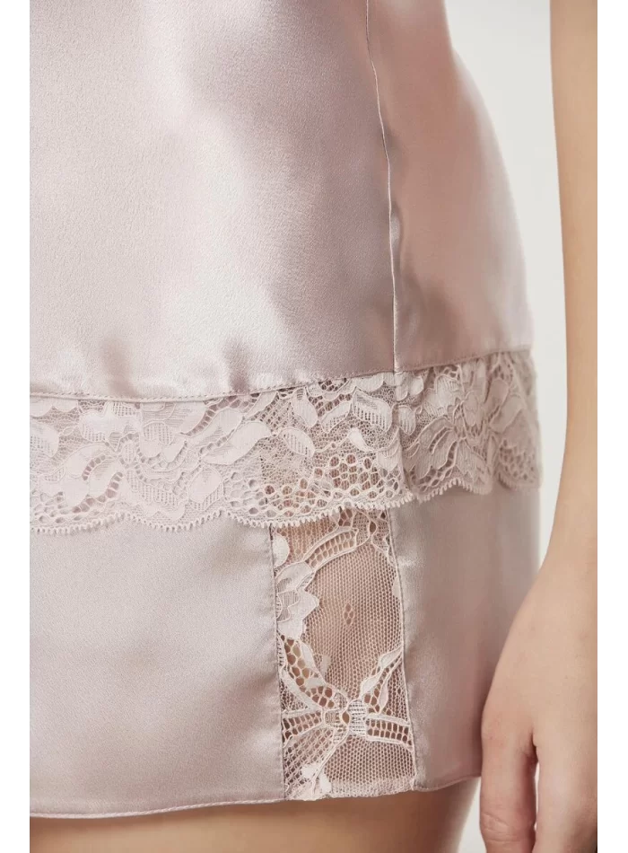 Kaliteli Şık Babydoll Gecelik - Pudra Renk